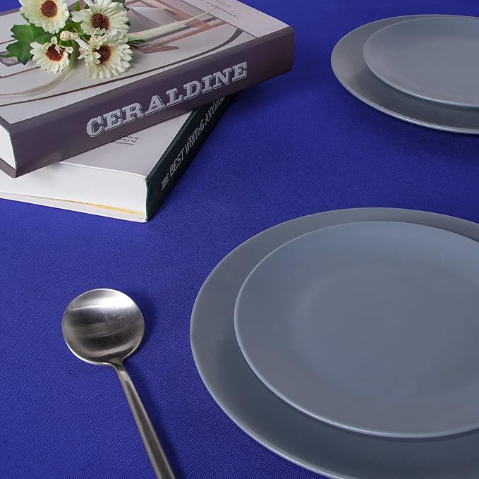 sancua Rectangle Tablecloth - 70 x 120 Inch - Stain and Wrinkle Resistant Washable Polyester Table Cloth, Decorative Fabric Table Cover for Dining Tables, Buffet Parties and Camping, Royal Blue