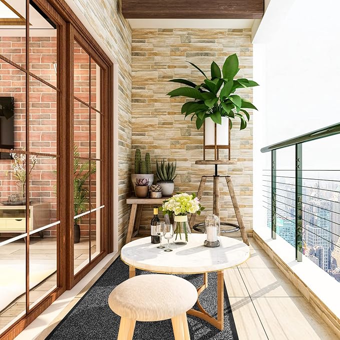 Mibao Front Door Mat, Dirt Trapper Welcome Mat for Outdoor Indoor, Non-Slip Waterproof Doormat, Durable Machine Washable Low Profile Entry Rug for Back Door Outside Patio Porch, 48" x 24", Grey