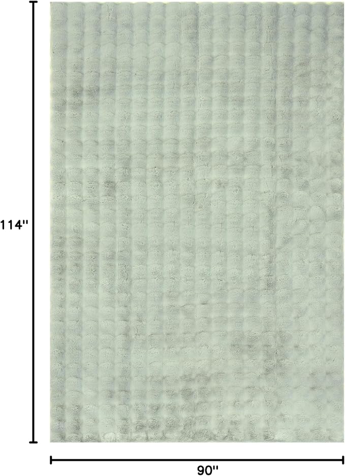 nuLOOM 7'6" x 9'6" Cozy Plush Area Rug, Machine Washable, Non-Slip, Soft Fluffy Shag Carpet for Living Room Bedroom Kids Room Nursery Home Decor, Jeni Green