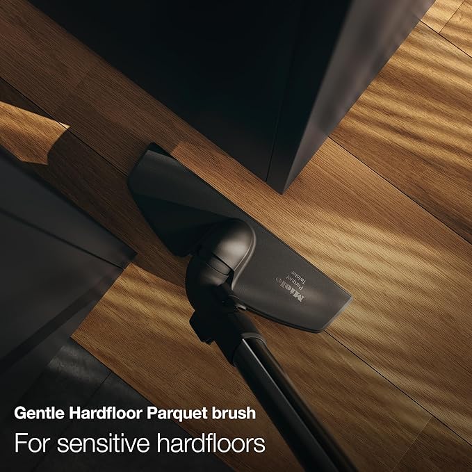 Miele Boost CX1 Parquet - Bagless Canister Vacuum Cleaner, Lightweight, Compact and Corded with Vortex Technology and HEPA AirClean Filter, in White/Rose