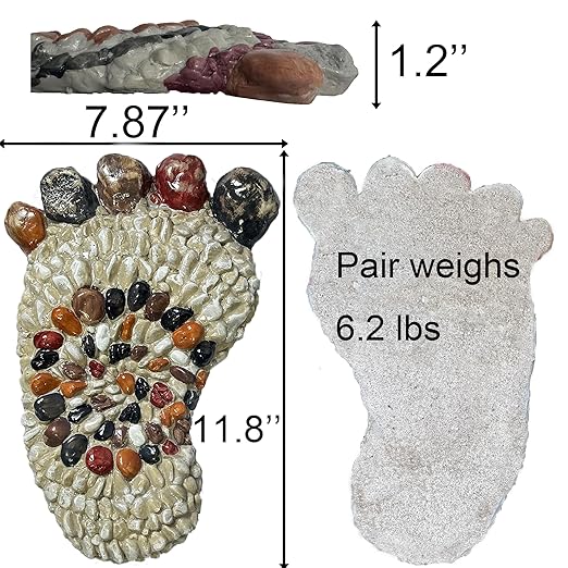 Outdooor Stepping Stones - Decorative Garden Stones for Patio, Deck, Garden or Sidewalk Faux Cobblestone Stepping Stones (Set of 2#B