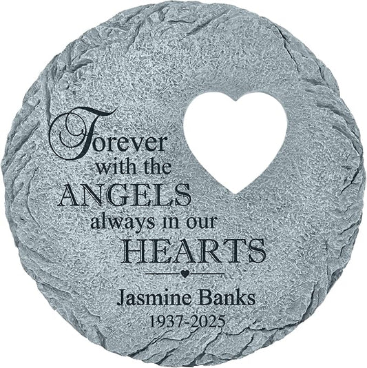 Let's Make Memories Personalized Always in Our Hearts Memorial Garden Stone - Sympathy Marker