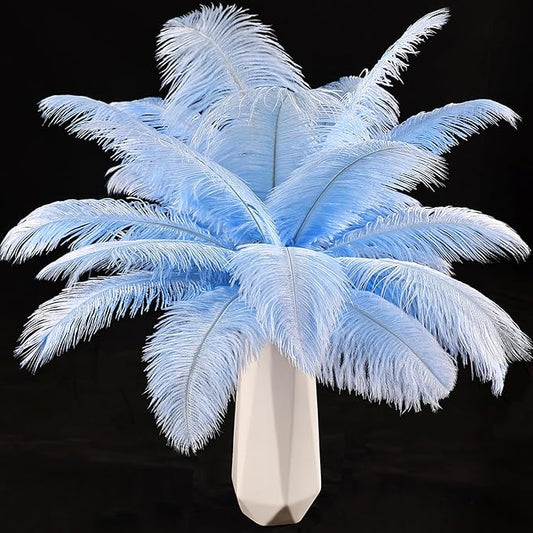 THARAHT Light Purple Ostrich Feathers 12pcs Natural Bulk 10-12Inch 25cm-30cm for Crafts Wedding Party Centerpieces Easter Gatsbi and Home Decoration Feathers