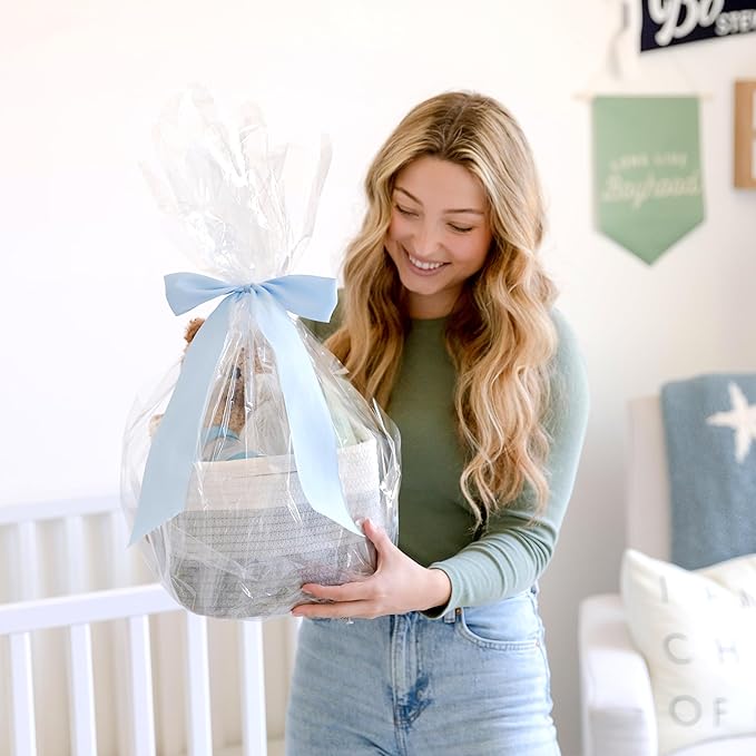 NaturalCozy Storage Cubes 9”x9”x7”Cotton Rope Woven Baskets for Organizing 3-Pack | 9 Inch Cube Storage Bin | Small Basket for Shelf Nursery, Pantry, Decorative Plant, Bathroom Closet, Toy Gift