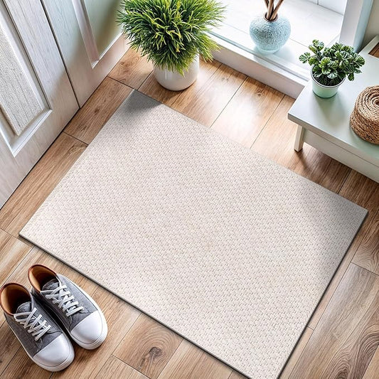 CAMILSON Easy Jute Rug 2x3, Indoor Outdoor Off-White Farmhouse Area Rugs for Living Room and Kitchen Rug, Solid Woven Design, Easy-Cleaning, Washable Outside Carpet Alfombras (2 x 3)