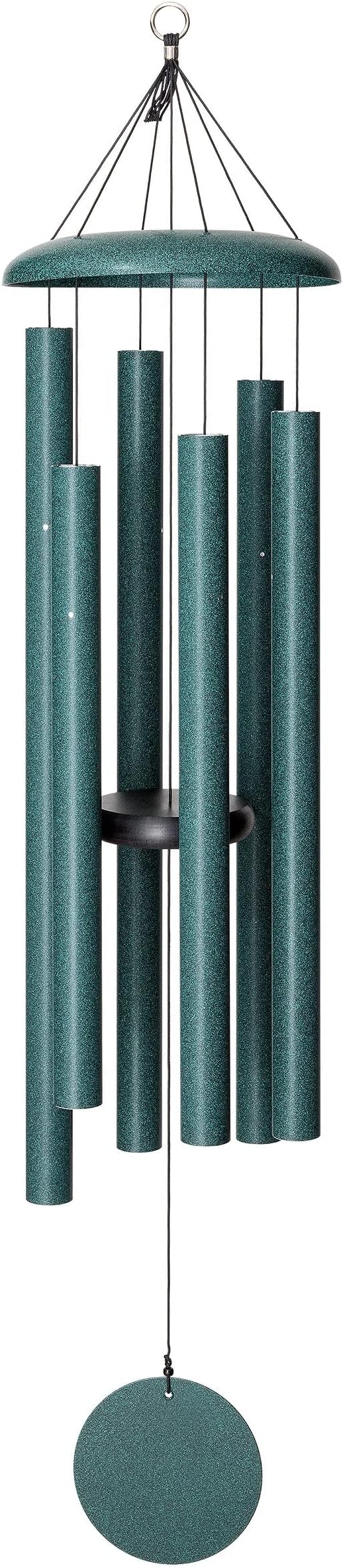 Corinthian Bells by Wind River – 50 inch Green Wind Chime for Patio, Backyard, Garden, and Outdoor Decor (Aluminum Chime) Made in The USA