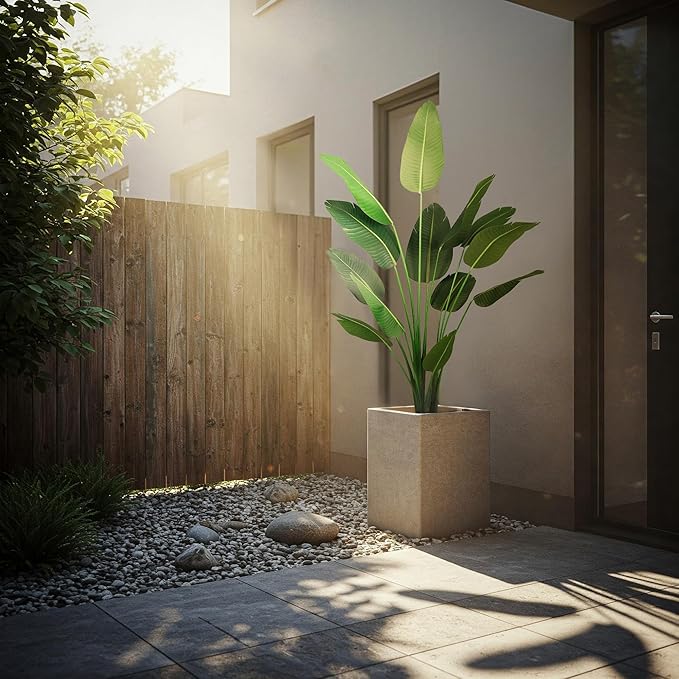 Worth Garden Artificial Bird of Paradise Plant 5.9ft, Tall Faux Tropical Tree for Home and Office Décor, Lifelike Greenery for Indoor and Outdoor Use