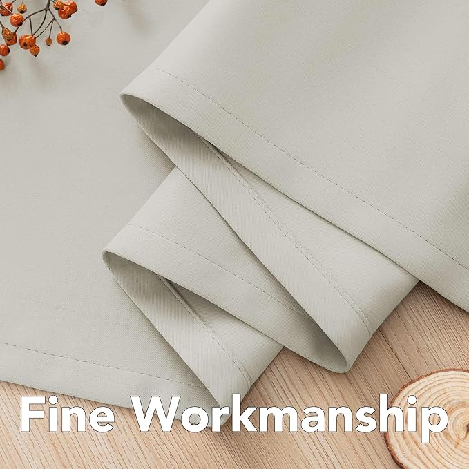 H.VERSAILTEX Room Darkening Curtains for Living Room Light Reducing Thermal Insulated Window Treatment Panels/Drapes Grommet Top 2 Panels (Pale Oak - 52 x 96 Inches)