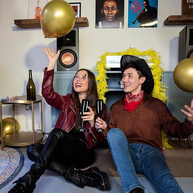 XUWAIDSGN Acrylic Champagne Flutes Toasting Glasses Unbreakable Mimosa Bar Reusable Wine Glasses Vintage Champagne Flutes Stemmed Drinking Cups 5.4 OZ for Christmas Birthday (24, Black)