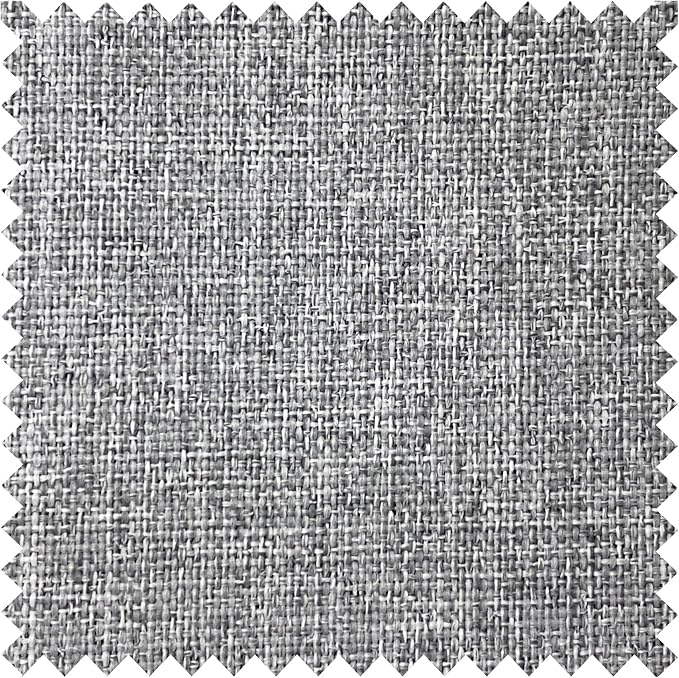 Macochico 100% Blackout Pinch Pleated Linen Curtains Thermal Window Treatments Sound Reducing Curtains for Bedroom Living Room Light Grey Farmhouse Burlap Drapes with Tieback 52”Wx63”L 1 Panel
