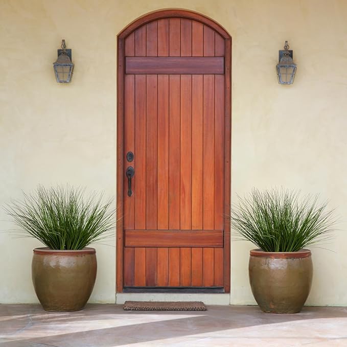 48PCS 17.3" Fake Plants Artificial Wheat Grass Greenery Plastic Plants Fake Grass Artificial Plants for Outdoor Decor Artificial Grass Plant with Greenery Stems for Indoor Home Decoration