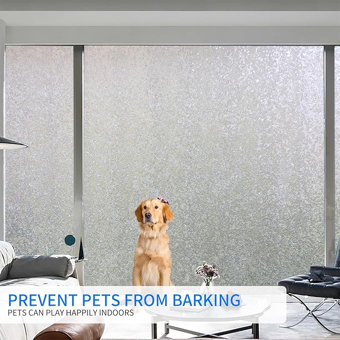 Window Film Privacy Day and Night with Installation Tools, Static Cling Glass Film Ideal for Home Shower Office Glass Door (Flash Diamond, 23.6 x 196.9 Inch)