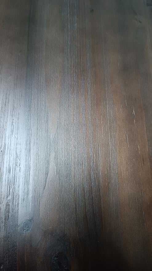 Industrial Pipe Wall Shelves With Real Wood Plank, 48 Inches Floating Shelves for Wall, 4 Tier Farmhouse Book Shelves, Dark Brown for Kitchen, Living Room Decor and Bar