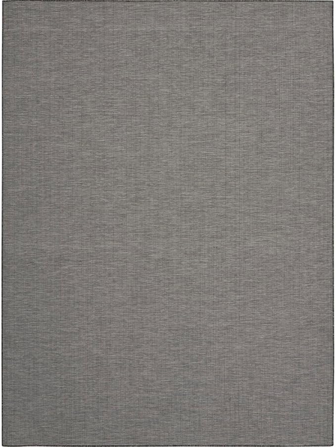 Nourison Positano Indoor-Outdoor Charcoal 9' x 12' Area Rug, Easy Cleaning, Non Shedding, Bed Room, Living Room, Dining Room, Backyard, Deck, Patio (9x12)