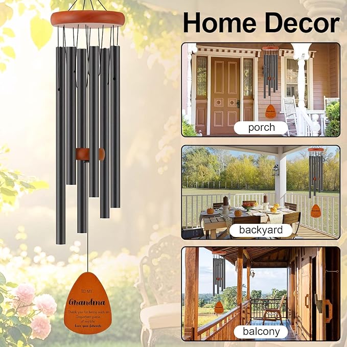 Birthday Gifts for Grandma, Grandmother Gift for Birthday, Mothers Day, Thanksgiving, Christmas, 32 Inch Wind Chimes Gift for Home Decor
