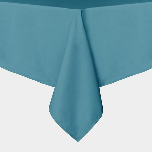sancua Rectangle Tablecloth - 54 x 120 Inch - Stain and Wrinkle Resistant Washable Polyester Table Cloth, Decorative Fabric Table Cover for Dining Tables, Buffet Parties and Camping, Teal
