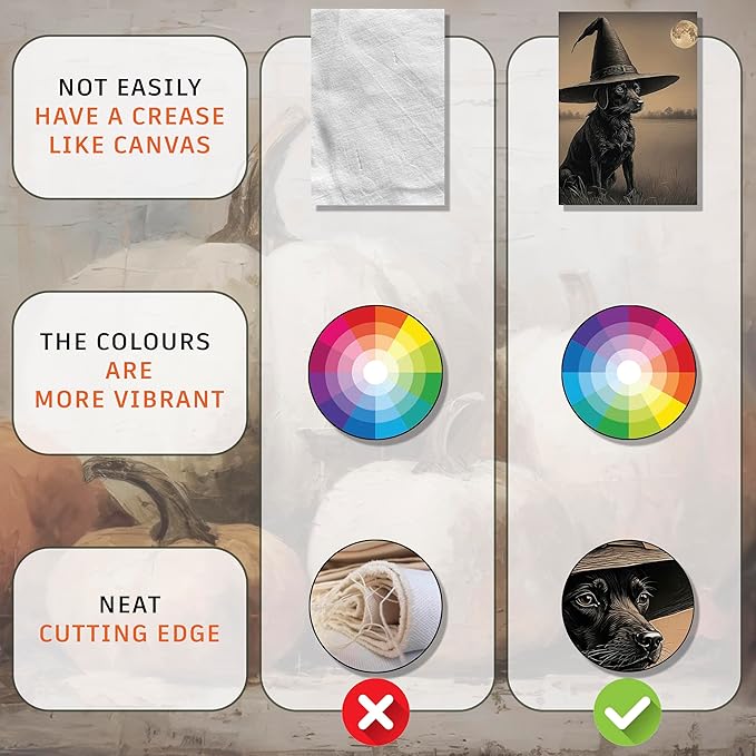 LANCHI95 12 Pcs Halloween Wall Art Prints, Vintage Witch Posters, Cute Ghost Pictures for Bedroom Decor (UNFRAMED)