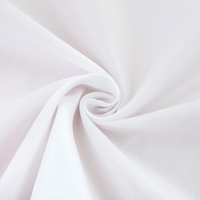 sancua Small Square Tablecloth 36 x 36 Inch White (Fits 20-30 Inch Tables), Stain and Wrinkle Resistant Washable Fabric Table Cloth for Dining Party Table Cover for Nightstand End Bedside Tables