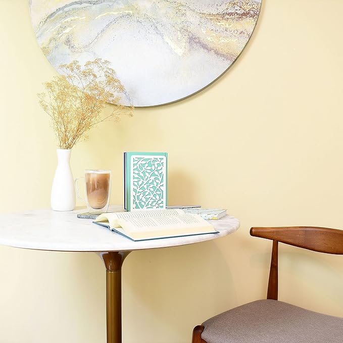 CNK Infinite Leaves Bookends - Metal Set of 2 for Heavy Books, Home Office & Decorative Book Stoppers