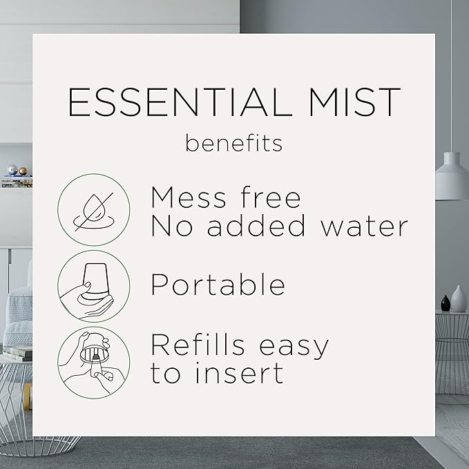 Air Wick Essential Mist Refill, 3ct, Linen & Petals, Air Freshener, Essential Oils