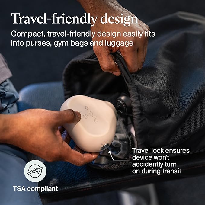 TheraGun Mini (3rd Generation) by Therabody – Ultra-Portable Massage Gun and Travel Essential for Fast, Effective Pain and Tension Relief Anywhere (Oat)