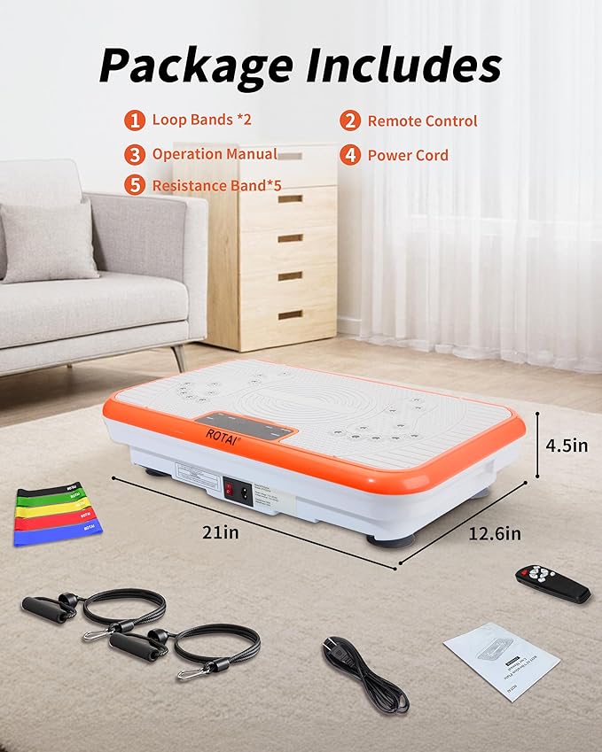 Shake Plate Vibration Exercise Machine for Lymphatic Drainage Massager & Weight Loss, 400 lbs Capacity Whole Body Vibrating Plate Workout for Women and Men