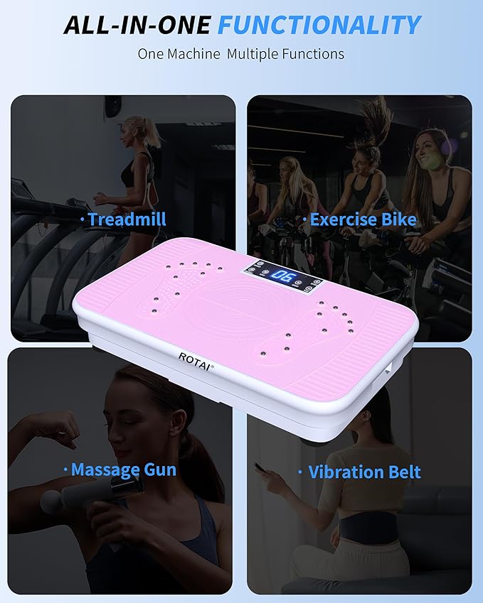 Shake Plate Vibration Exercise Machine for Lymphatic Drainage Massager & Weight Loss, 400 lbs Capacity Whole Body Vibrating Plate Workout for Women and Men