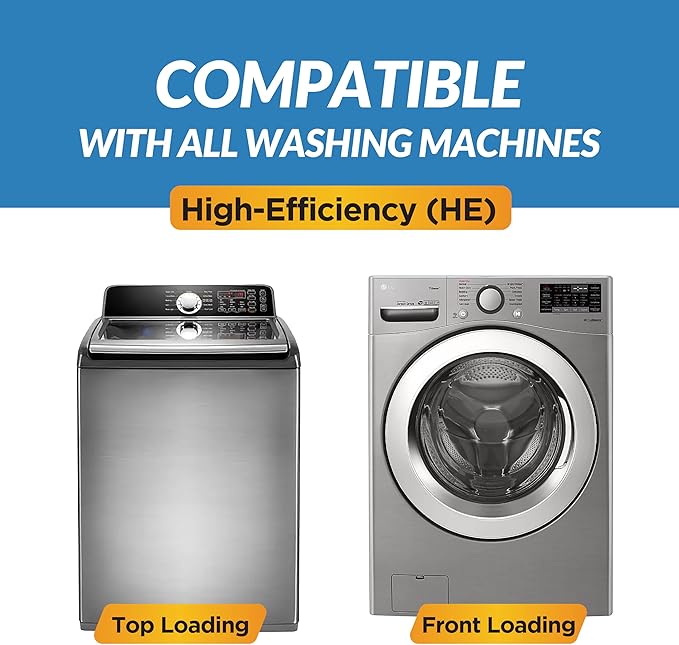 Washing Machine Cleaner Tablets - 24 Count 1-Year Supply | Formulated for Pet Owners | Pet-Friendly Deep Descaler | HE, Top & Front Load | Septic Safe & Eco-Friendly | Eliminates Odor & Residue