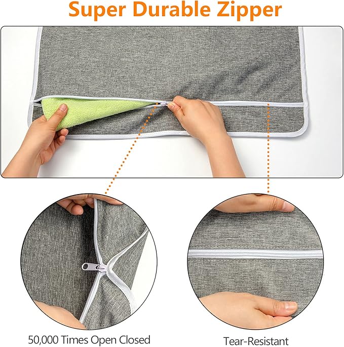 XL Hanging Laundry Hamper, Extra Large Tear-resistance Door Hamper with 2 Types Hooks for Dirty Clothes, Save Bathroom Space Hanging Laundry Bag (36.5x 22 Inch,Grey)