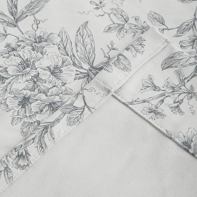 Pinch Pleated Vintage Floral Curtains - Room Darkening Drapes for Bedroom Living Room.2 Panels,100 Inches Wide 88 Inches Long
