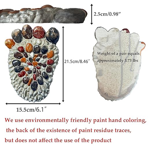 Outdooor Stepping Stones - Decorative Garden Stones for Patio, Deck, Garden or Sidewalk Faux Cobblestone Stepping Stones (Set of 2#B Small Size