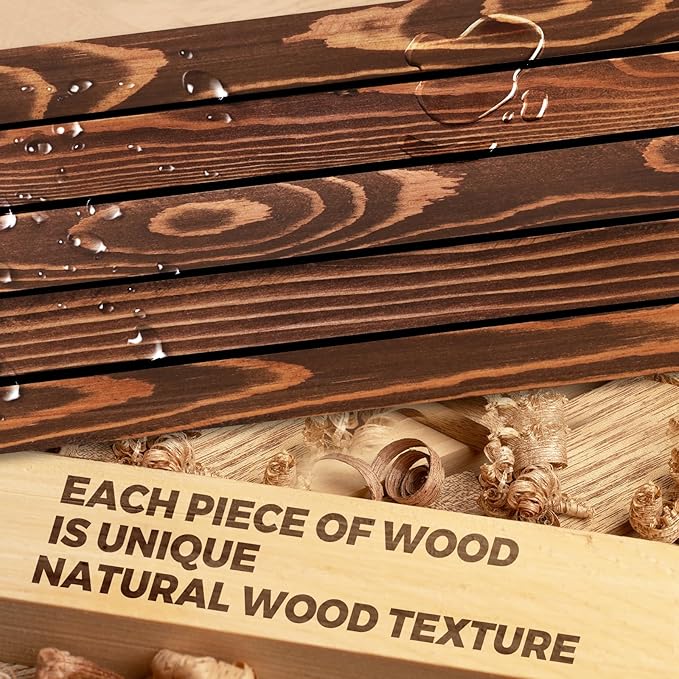 Floating Wall Shelves 2-Pack - 24-Inch Rustic Brown Wooden Shelves for Storage and Décor, Easy Installation for Living Room, Bedroom, and Kitchen