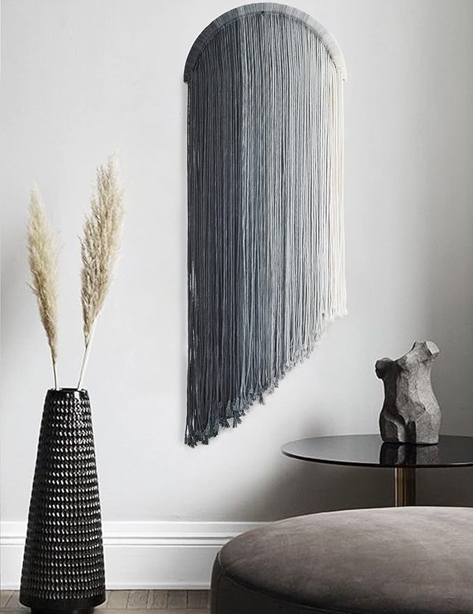 Macrame Wall Hanging Dip Dyed Macrame Decor for Living Room Bedroom Boho Decor 20"