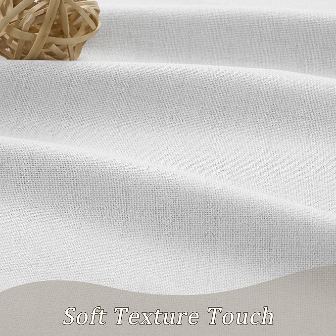 RAIN CITY Snow White Blackout Curtains Back Tab Rod Pocket Pleated Track Curtains Short Kids Bedroom Classic Curtain Drapes 2 Panels Set 63 Inches Long 50x63