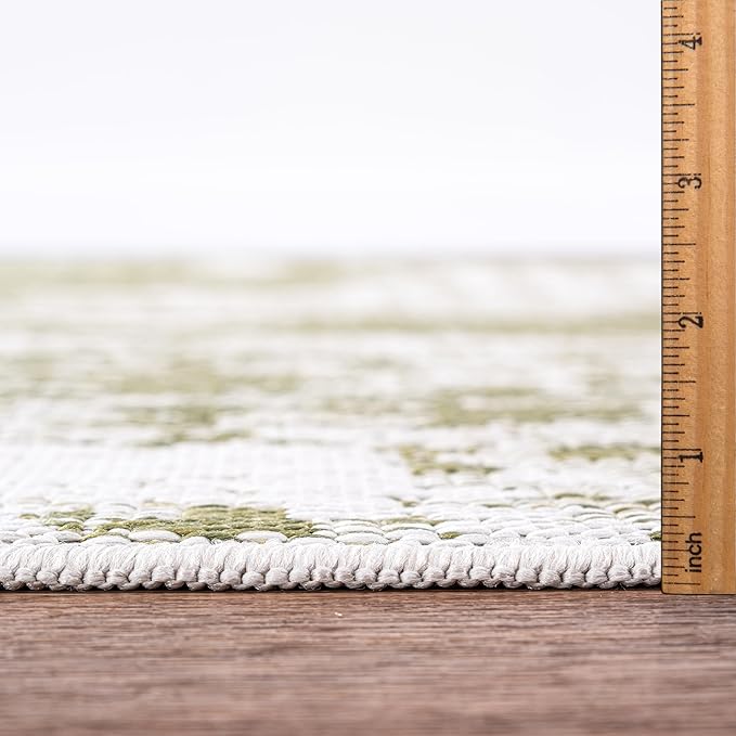 Keen Home Design Terrace Outdoor Area Rug - 4x6 Washable Indoor/Outdoor Rug for Patio, Kitchen, Balcony, Beach, Garden, Deck and Porch, Size: 3'10"x5'7"