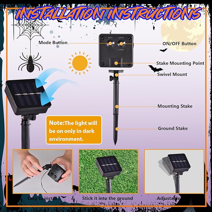 Halloween Lighted Garden Flag for Outside, Witch Feet Shape Flag Yard Decor, 8 Modes 12x18 Double Sided Cauldron Eyeball Black Cat Outdoor Hlloween Decorations for Home Porch（Warm White-12x18）