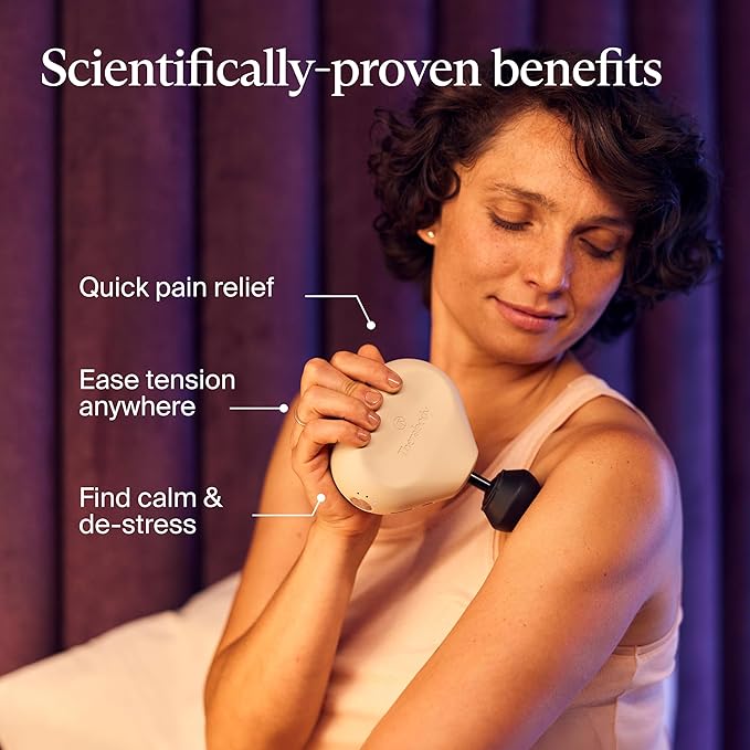 TheraGun Mini (3rd Generation) by Therabody – Ultra-Portable Massage Gun and Travel Essential for Fast, Effective Pain and Tension Relief Anywhere (Oat)