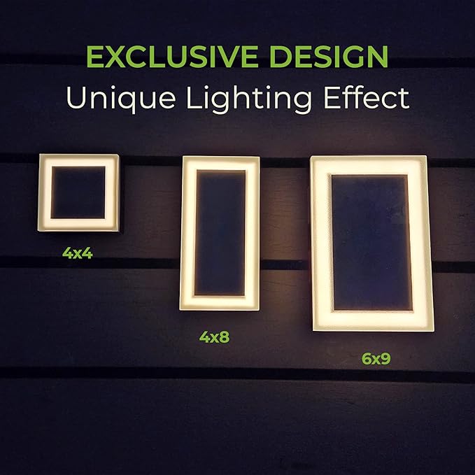 LUMENGY Solar Paver Light 4×4 inch (3.93 X 3.93), Up To 12 Hours Continues Lighting, Stainless Steel, Glare-Free Lighting For Driveways & Garden, 2700K Warm White, Waterproof & Drive-Over Rated. Ver 2