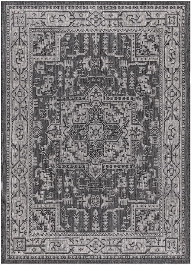 Keen Home Design Terrace Outdoor Area Rug - 4x6 Washable Indoor/Outdoor Rug for Patio, Kitchen, Balcony, Beach, Garden, Deck and Porch, Size: 3'10"x5'7"