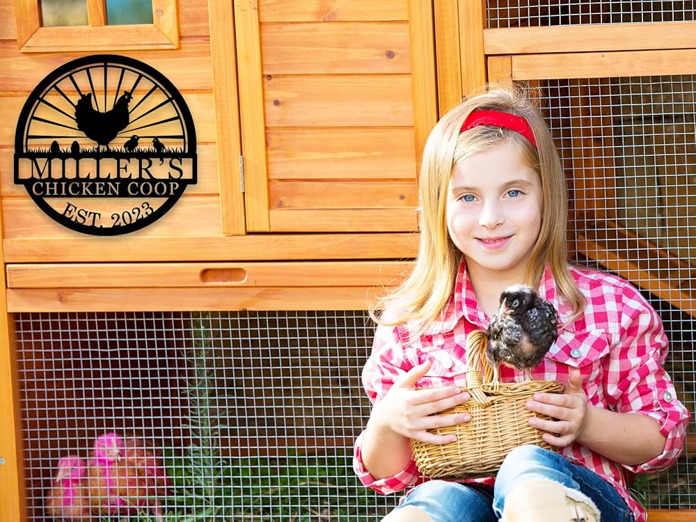 Hen House Coop Sign, Custom Chicken Coop Signs, Custom Chicken Farm Metal Sign, Family Name Metal Sign for Farm House, Our Little Coop Sign Metal Sign