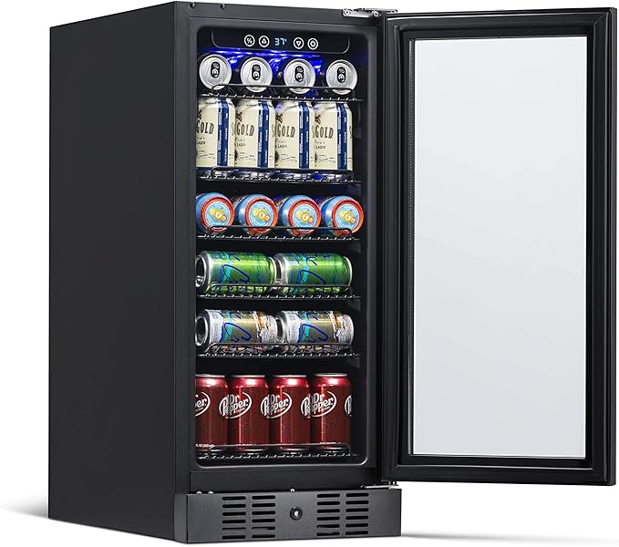 Newair 24" Wine and Beverage Refrigerator 20 Bottle and 70 Can Capacity, Built-in or Freestanding Cooler, Dual Zone Fridge in Stainless Steel with Splitshelf