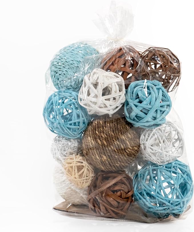 ANDALUCA Decorative Vase Filler Bag with Orbs, Balls (Aqua Blue)