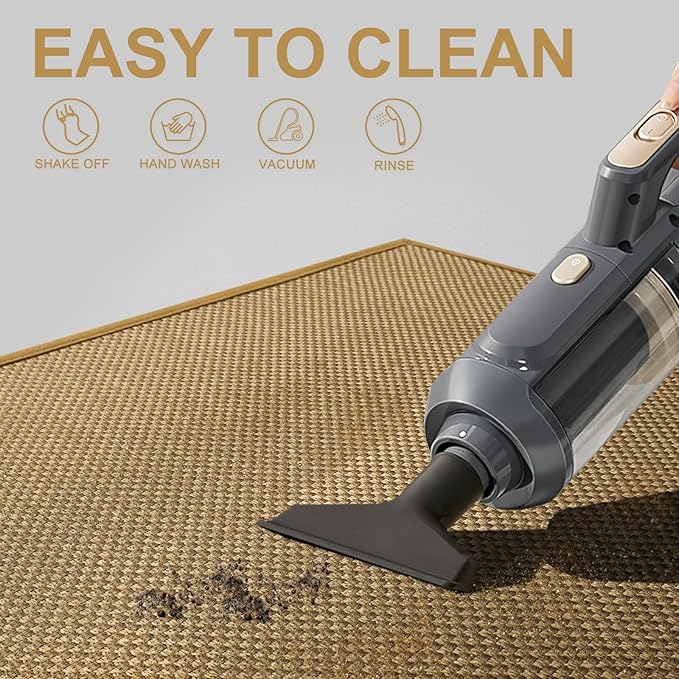 LEKEEPGO Door Mat 24"x47", Non Slip Door Mat Indoor Entrance, Rubber Backing Front Indoor Door mat Washable Absorbent Low-Profile Entryway Entry Resist Dirt Inside Door Mats, Light Brown