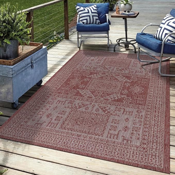 Keen Home Design Terrace Outdoor Area Rug - 12x15 Washable Indoor/Outdoor Rug for Patio, Kitchen, Balcony, Beach, Garden, Deck and Porch, Size: 12'x15'