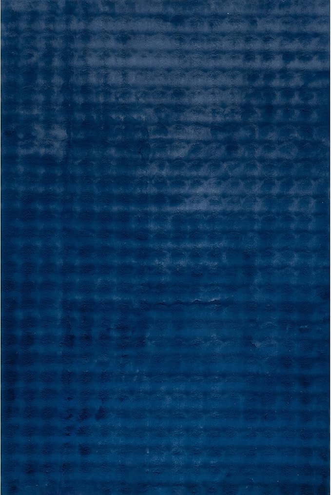 nuLOOM Jeni Checkered 7'6" x 9'6" Machine Washable Area Rug for Living Room Bedroom Dining Room Kitchen, Navy