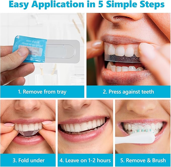 Advanced Teeth Whitening Strips – Pack of 20 (10 Treatments) - 5 Shades Brighter in 5 Days - Mint Flavored with Enamel Safe Comfort Fit Technology - Teeth Whitening Kit for Sensitive Teeth