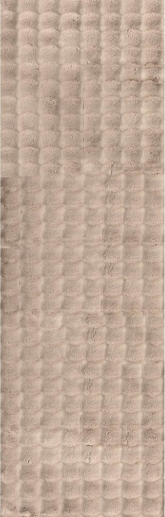 nuLOOM Jeni Checkered 2'6" x 6' Machine Washable Runner Rug for Living Room Bedroom Dining Room Entryway Hallway Kitchen, Taupe