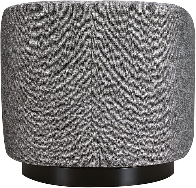 CHITA Swivel Accent Chair, FSC Certified Upholstered Fabric Barrel Chair for Living Room, Fully Assembled, Pebble Grey