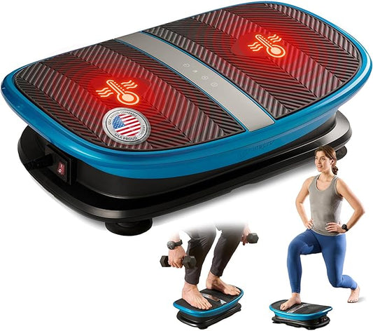 Lifepro Voice Controlled Vibration Plate – Whole Body Vibrating Platform, Curved Ergonomic Design – Supports Lymphatic Drainage, Muscle Relaxation & Recovery – Remote Watch, 265 lb Max Load