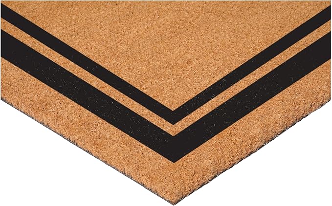 Calloway Mills 152962436B Black Border 24" x 36" Monogram Doormat, (Letter B)